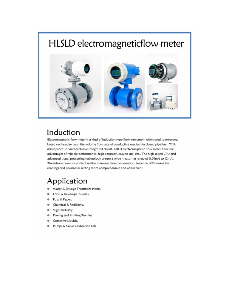 Electromagnetic Flow Meter DATA SHEET | PDF