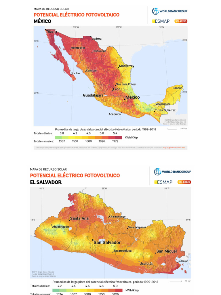 Mapas de Potencial Solar en Toda Latinoamérica | PDF