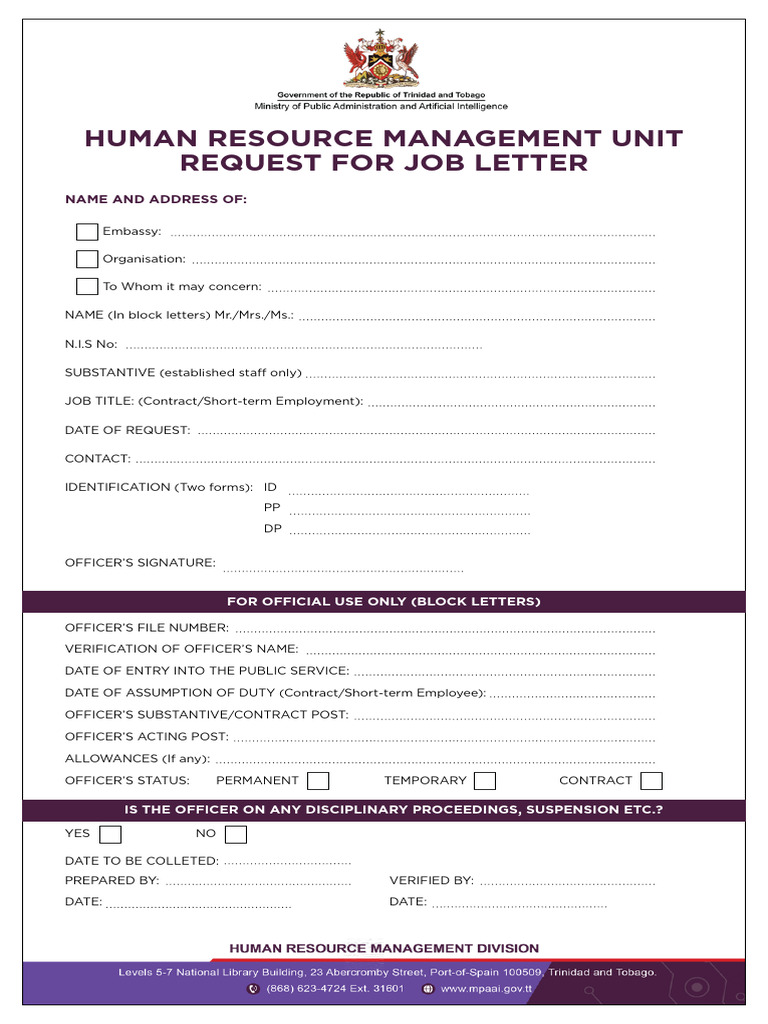 Human Resource Management Unit | PDF