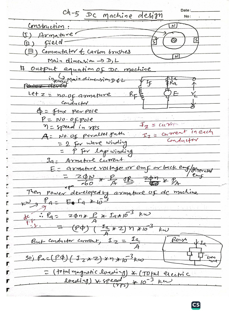 Electric Machine Design CH 5 2079 | PDF