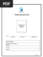 Employment Data Form Adani