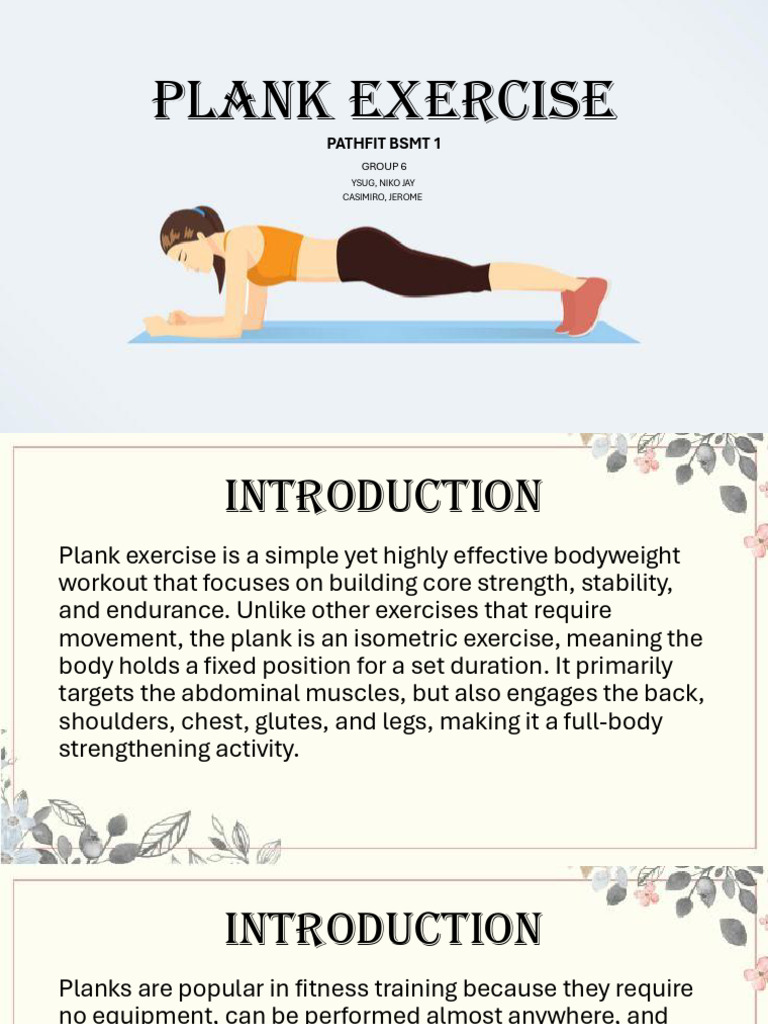 Plank Exercise | PDF | Physical Exercise | Physical Fitness