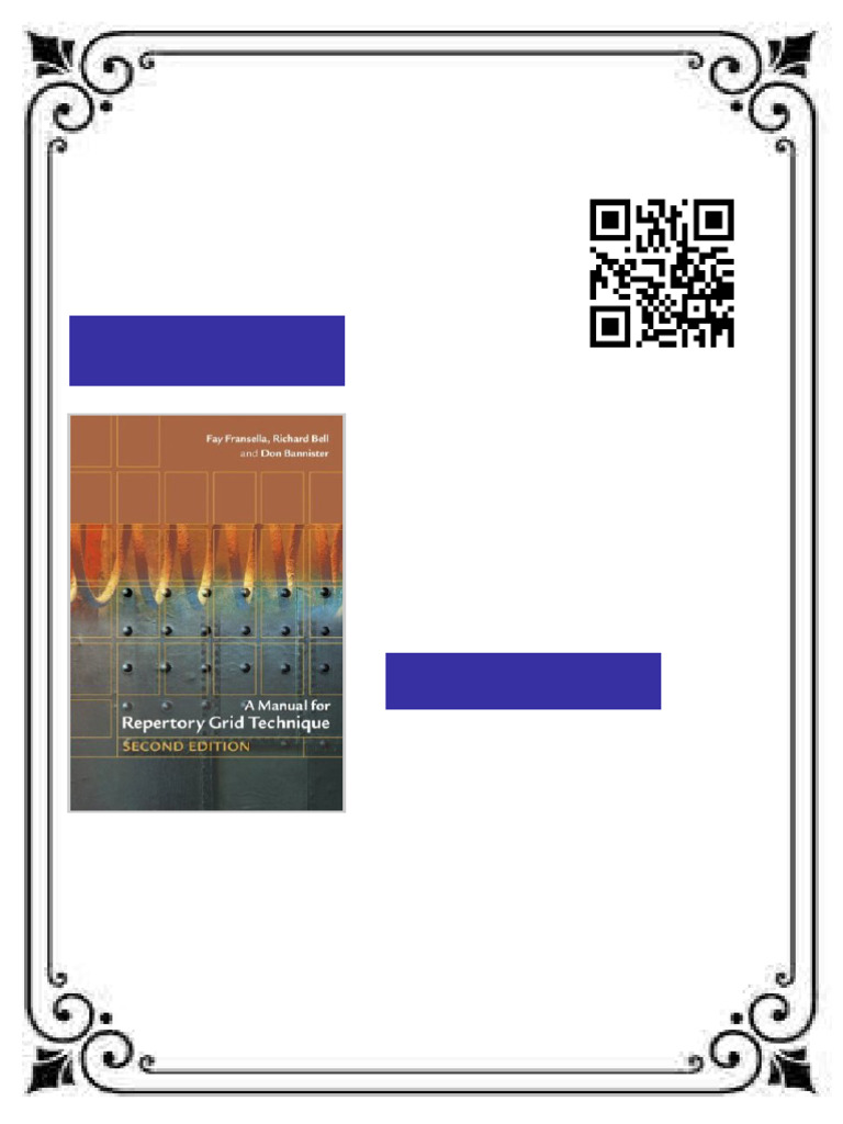 A Manual For Repertory Grid Technique 2nd Edition Fay Fransella Ebook ...