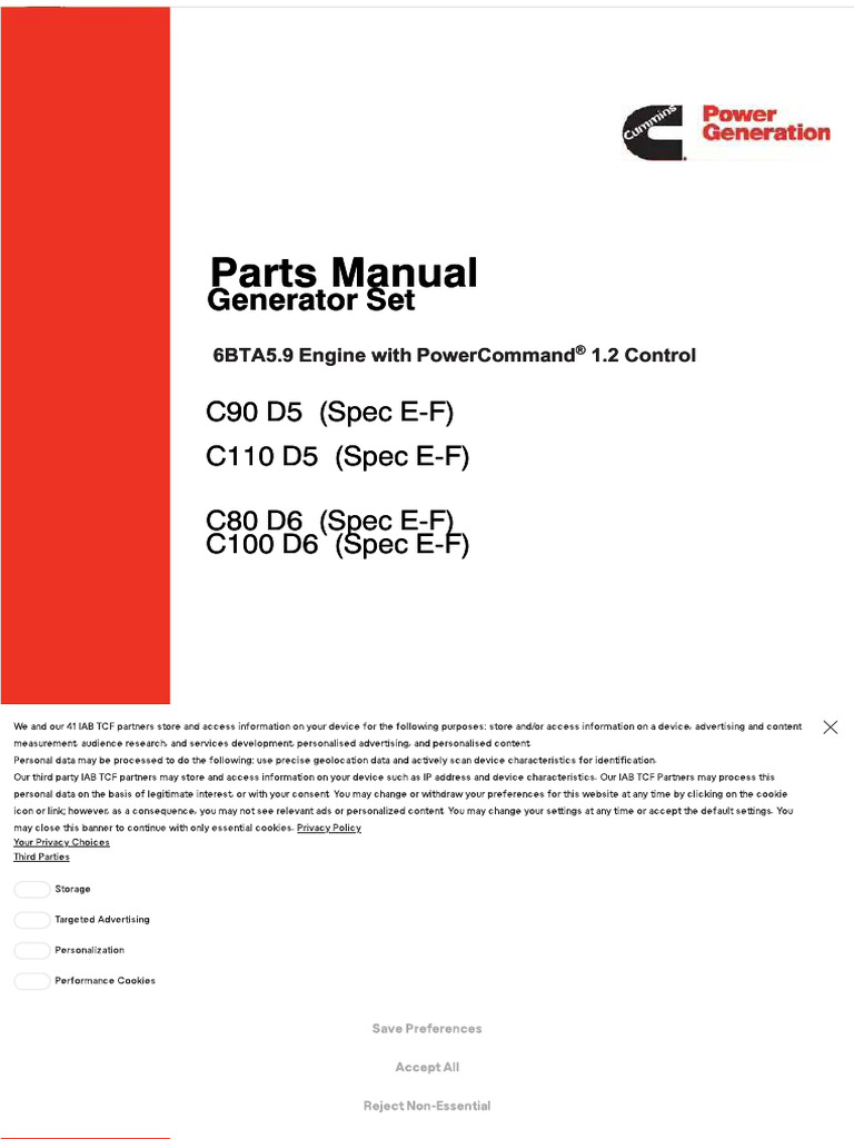 PDF Parts Manual Generator Set Compress 2 | PDF
