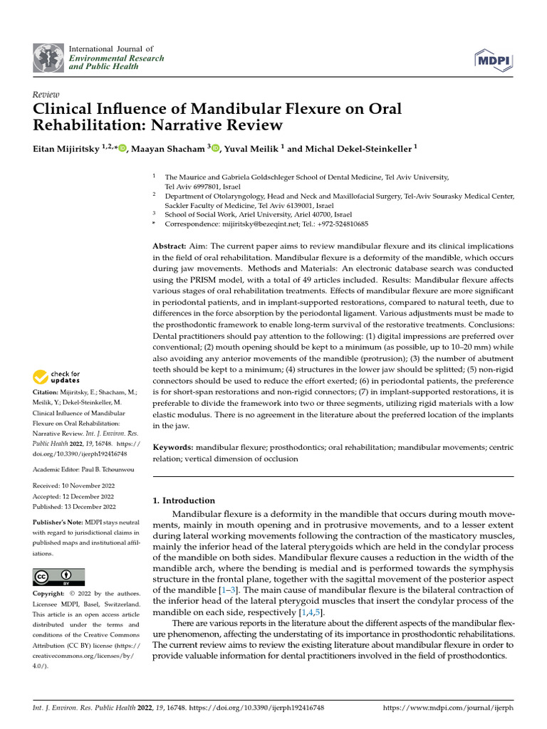 REFERENCIA 18. 2022 Clinical Influence of Mandibular Flexure On Oral ...