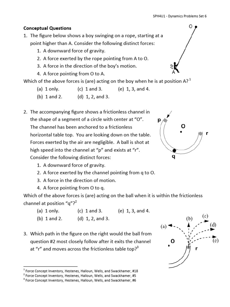 Dynamics Problems Set612 Circular Motion | PDF | Force | Tension (Physics)