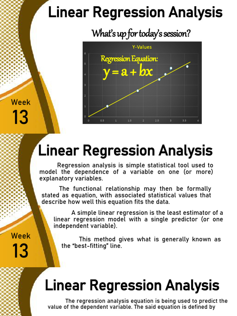 Week 13 Linear Regression Analysis (1) | PDF | Linear Regression ...