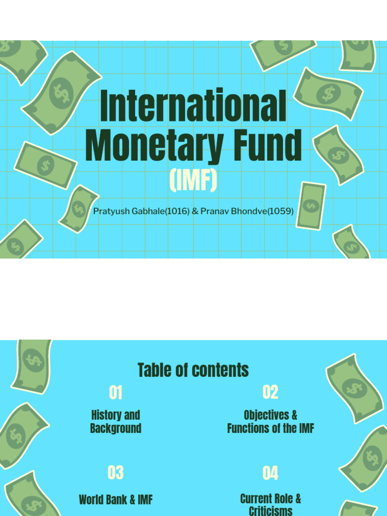 Imf | PDF | International Monetary Fund | Balance Of Payments