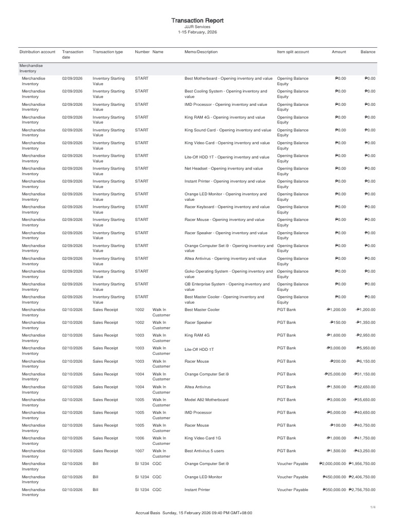 Transaction Report | PDF | Equity (Finance) | Receipt