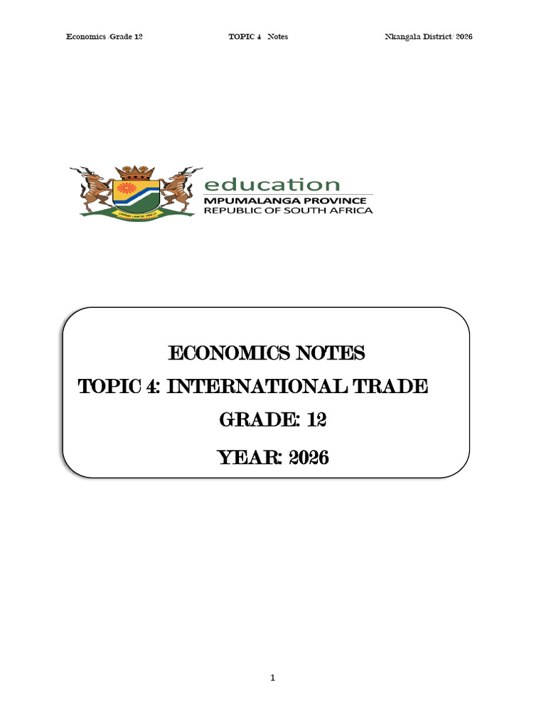 Topic 4 International Trade | PDF | Exchange Rate | Currency ...
