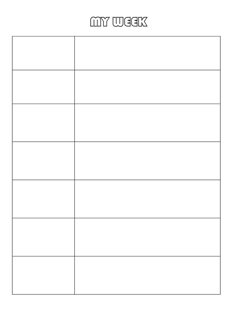 MY WEEK | PDF
