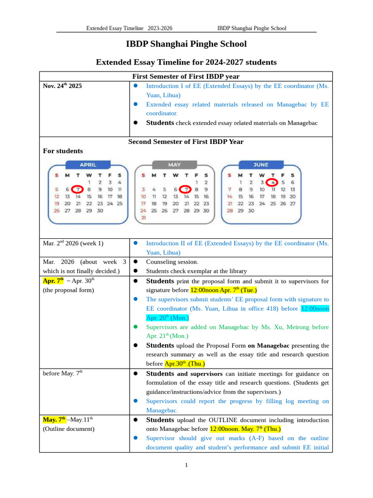 EE Timeline 2024-2027 (20251107 Version) | PDF | Educational ...