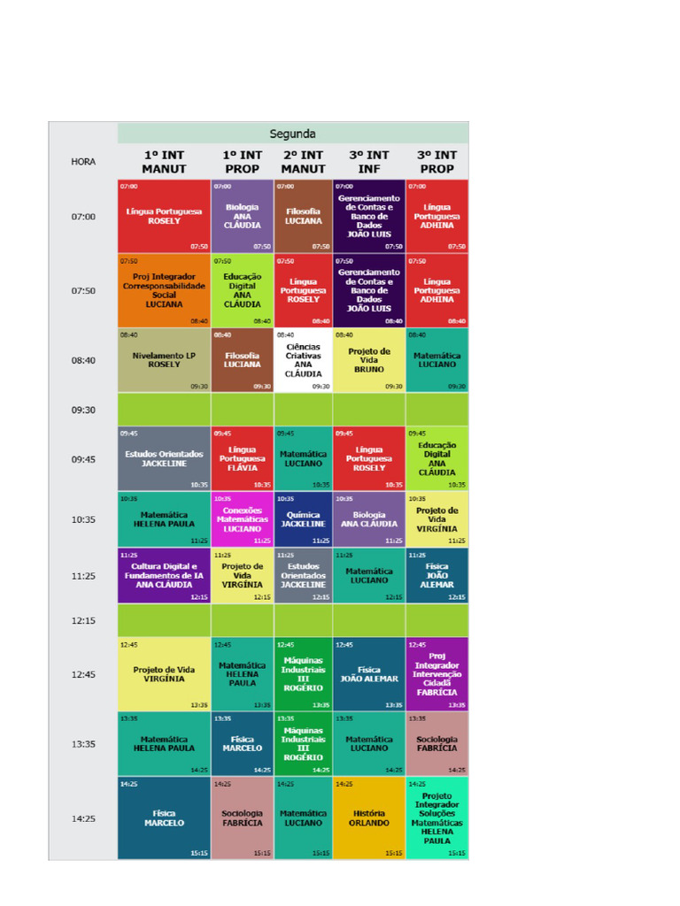 Horario EMTI 09 Mar 2026 | PDF