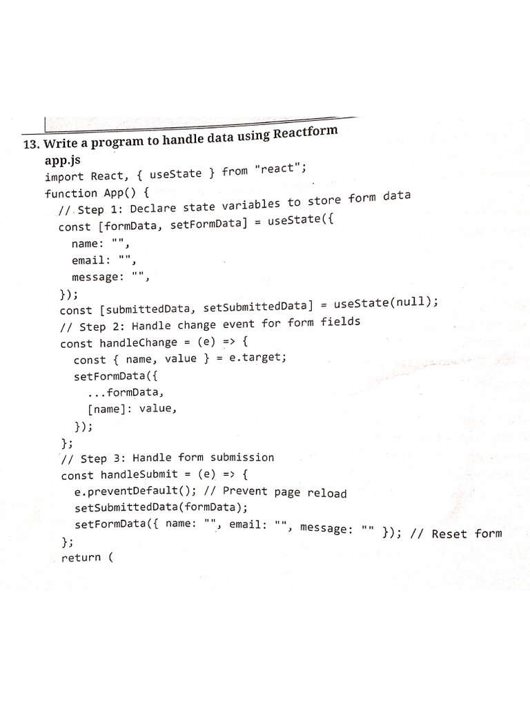React Form | PDF