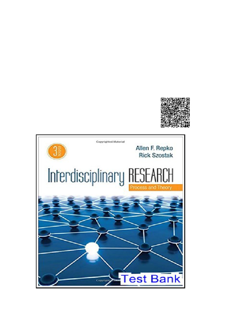 Interdisciplinary Research Process and Theory 3rd Edition Repok Test ...