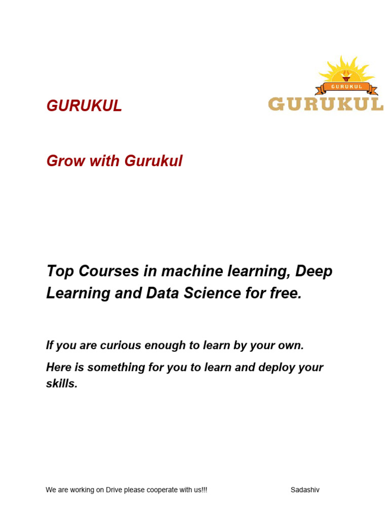 Top Courses in Machine Learning, Deep Learning and AI | PDF | Machine ...