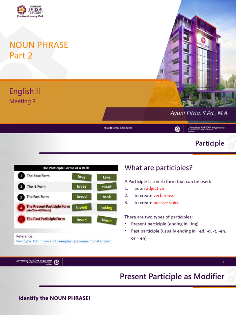 Noun Phrase - Part 2 (St016) | PDF | Adjective | Verb