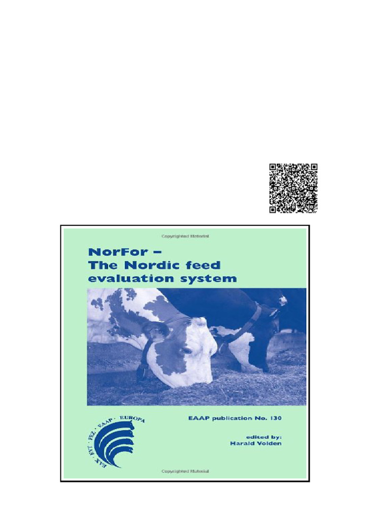 NorFor The Nordic feed evaluation system 1st Edition H. Volden | PDF