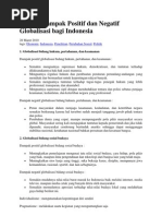 Download Contoh Dampak Positif Dan Negatif Globalisasi Bagi by dychems SN101309791 doc pdf
