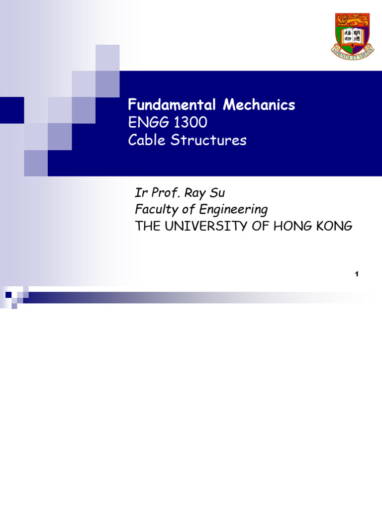 04 Cable Structures | PDF | Mechanical Engineering | Mechanics