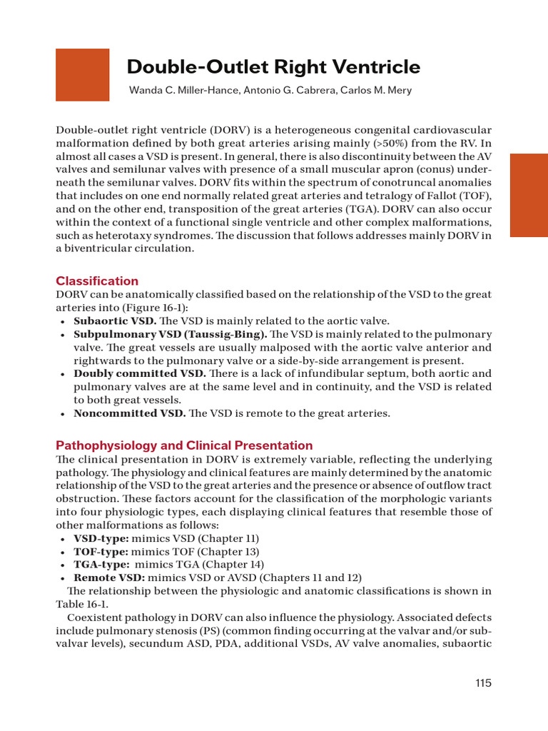 Double-Outlet Right Ventricle TCH HANDBOOK | PDF | Heart Valve | Aorta