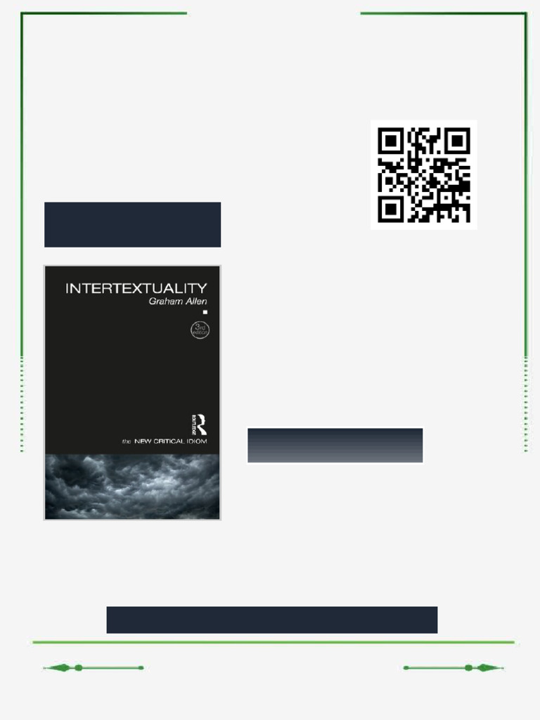 Intertextuality Third Edition Graham Allen Ebook Downloadable Instantly ...