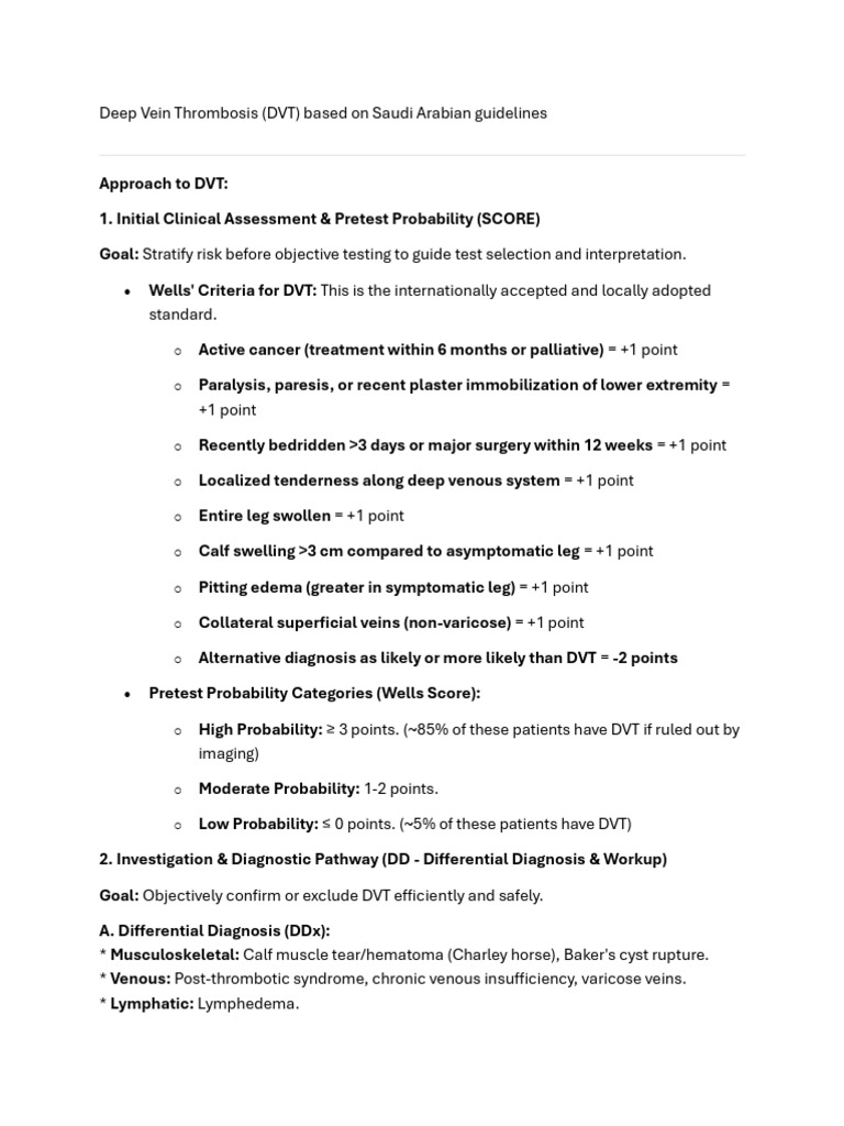 DVT 1 | PDF | Thrombosis | Clinical Medicine