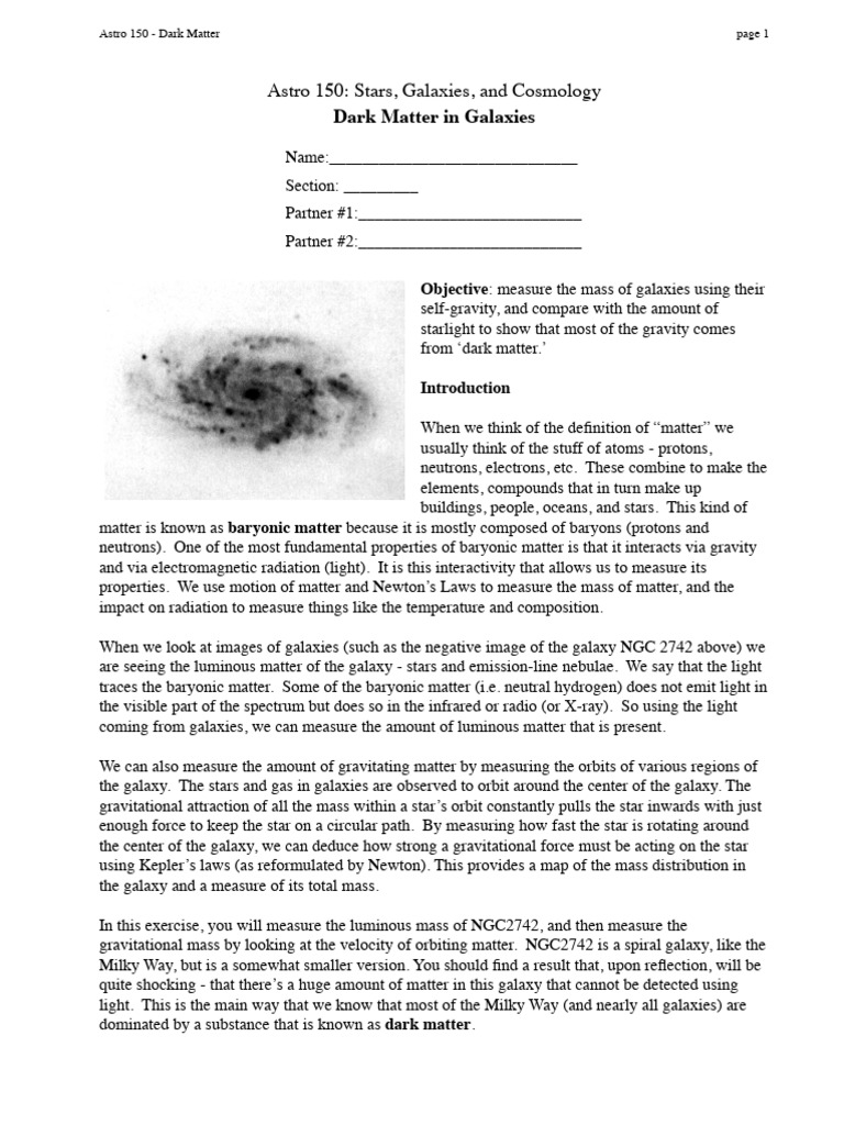 8 DarkMatter | PDF | Dark Matter | Galaxy