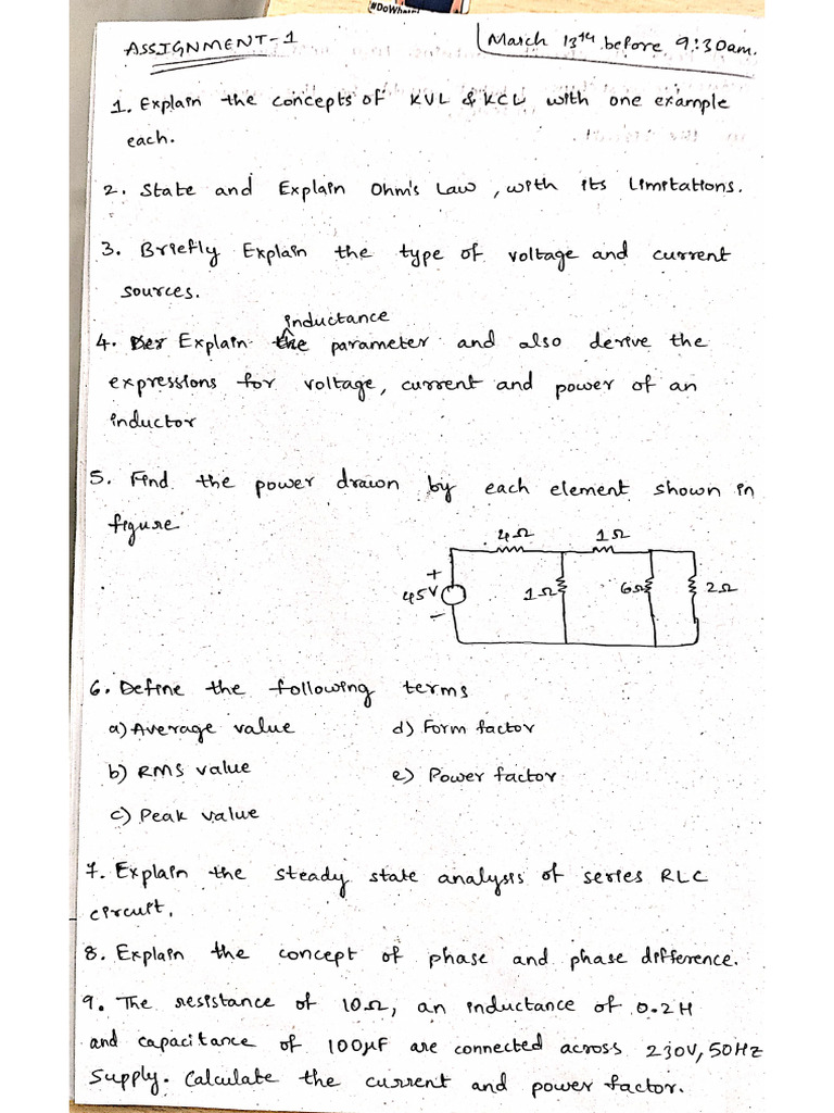 BEE Assignment | PDF