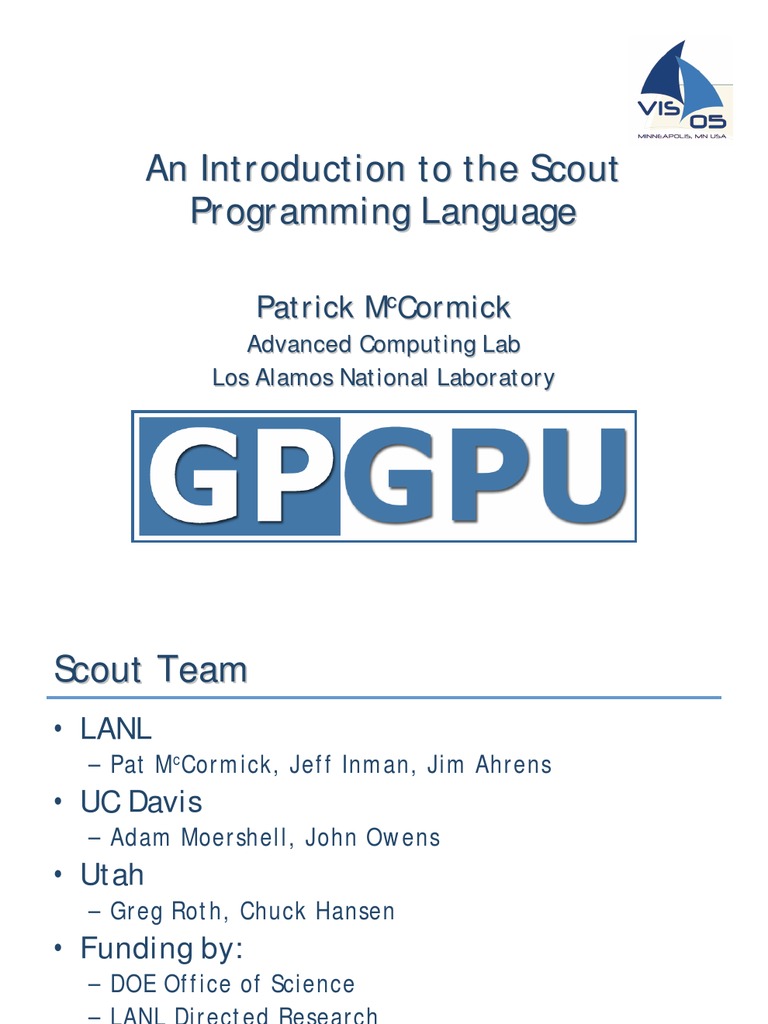 An Introduction To The Scout Programming Language | PDF | Los Alamos ...