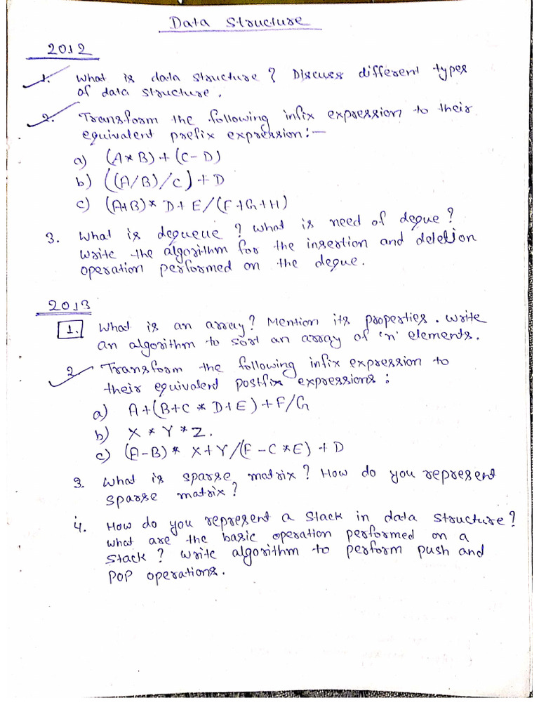 2nd Year Paper 1 | PDF