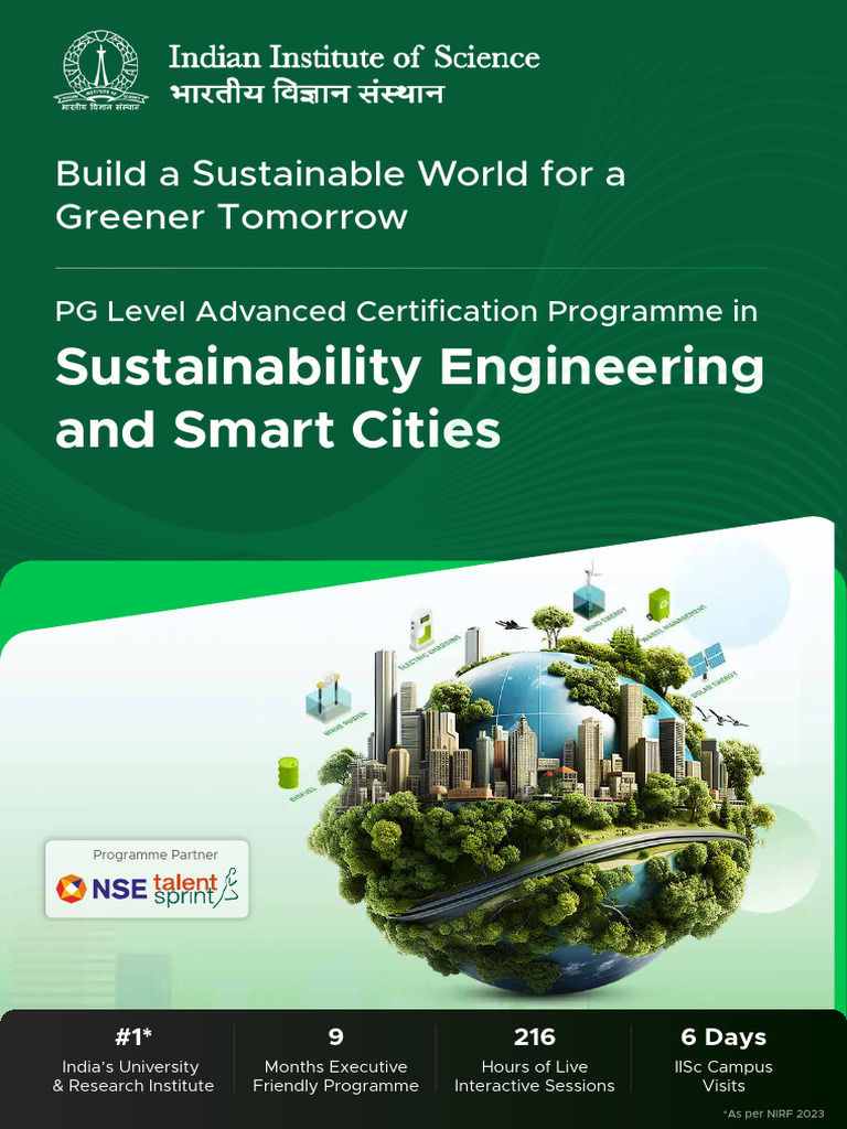 Brochure PG Level Advanced Certification Programme in Sustainability ...