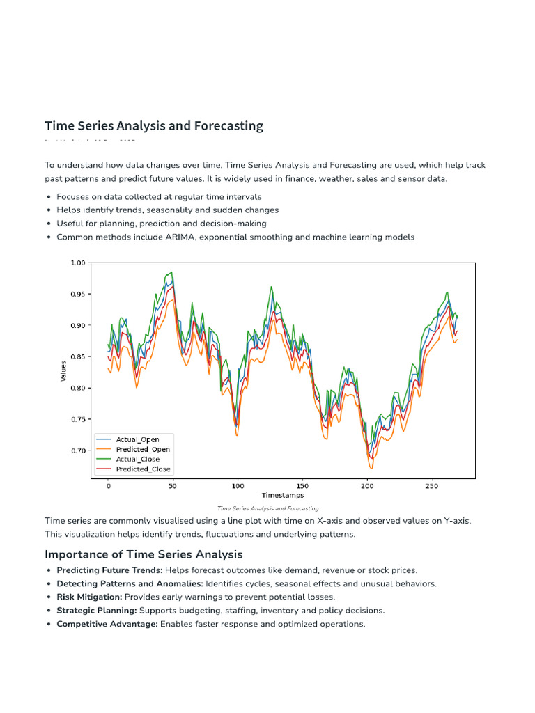 Time Series Analysis and Forecasting | PDF