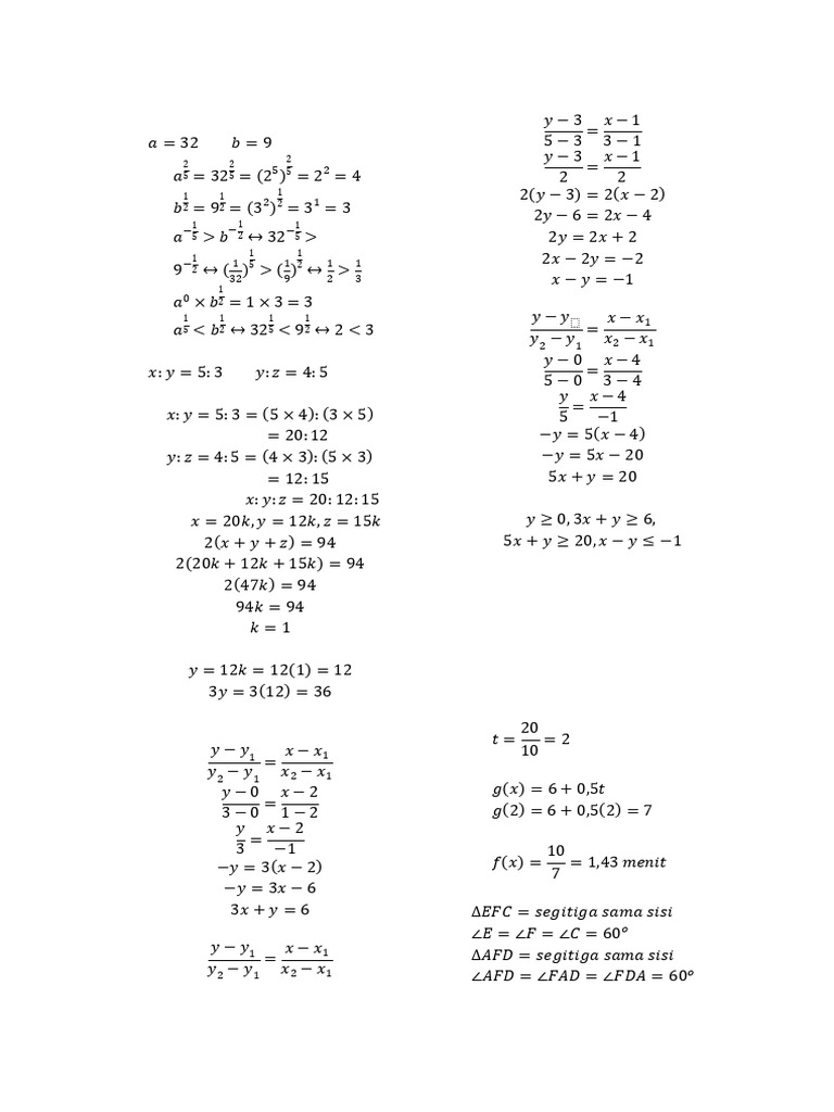 Pembahasan Soal Tka Math | PDF