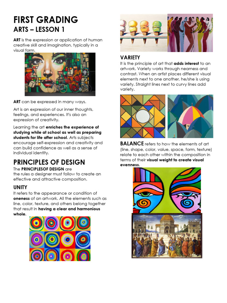 Quarter1 Arts Lesson 1 | PDF | Composition (Visual Arts)