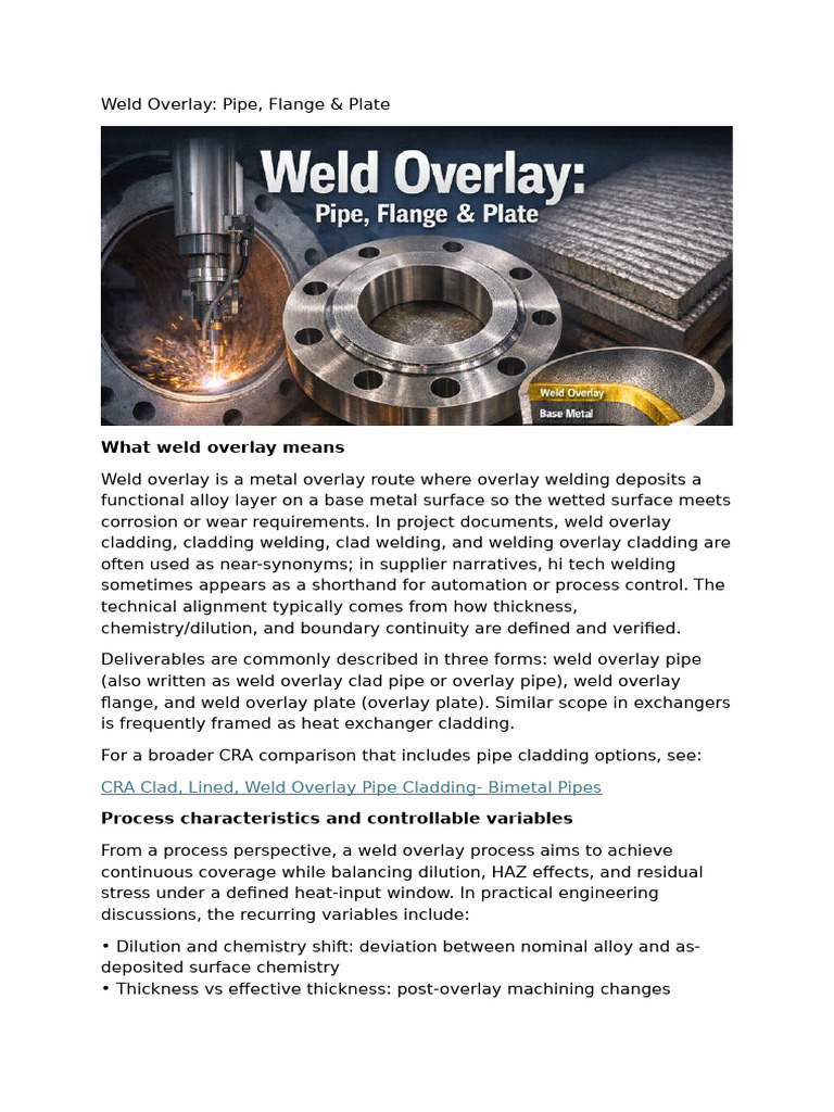 Weld Overlay | PDF