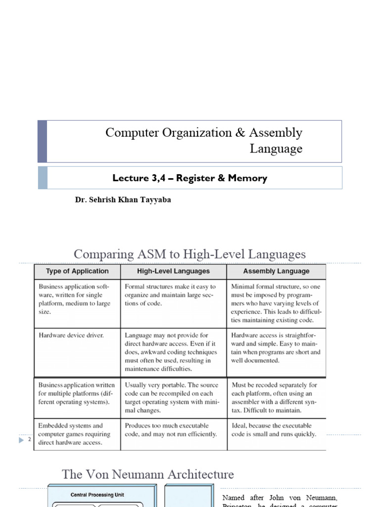 Lecture 3 4 CPU Architecture | PDF | Cpu Cache | Central Processing Unit