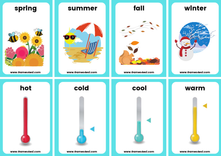 Seasons Flashcards Small | PDF