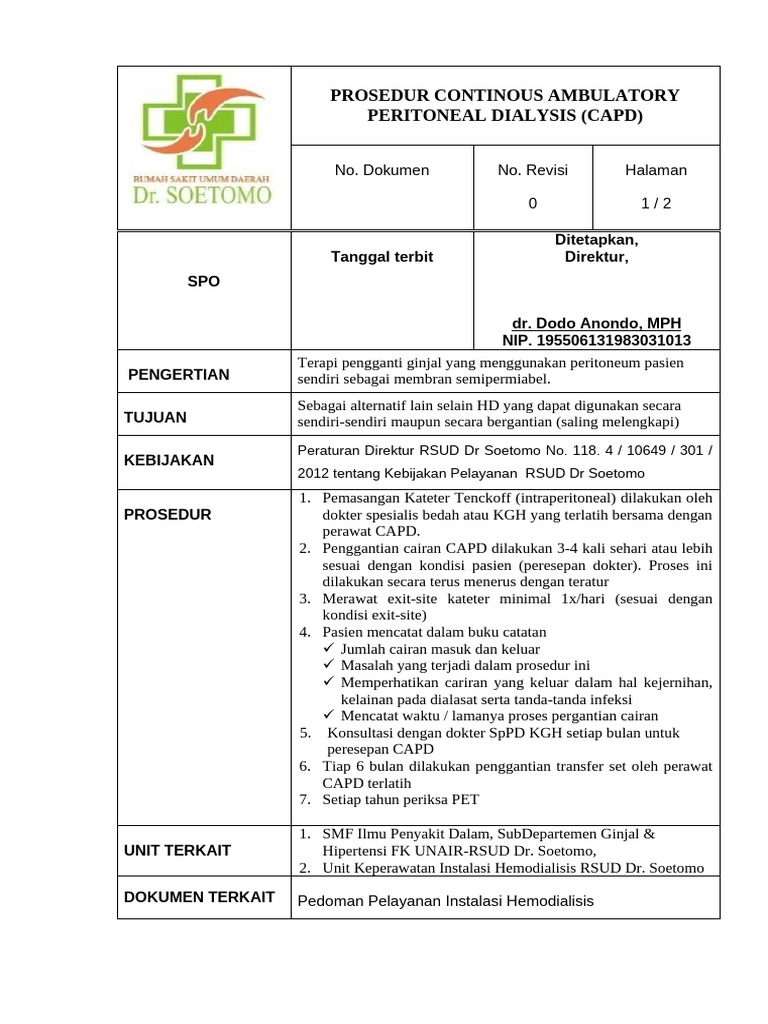 Prosedur CAPD | PDF