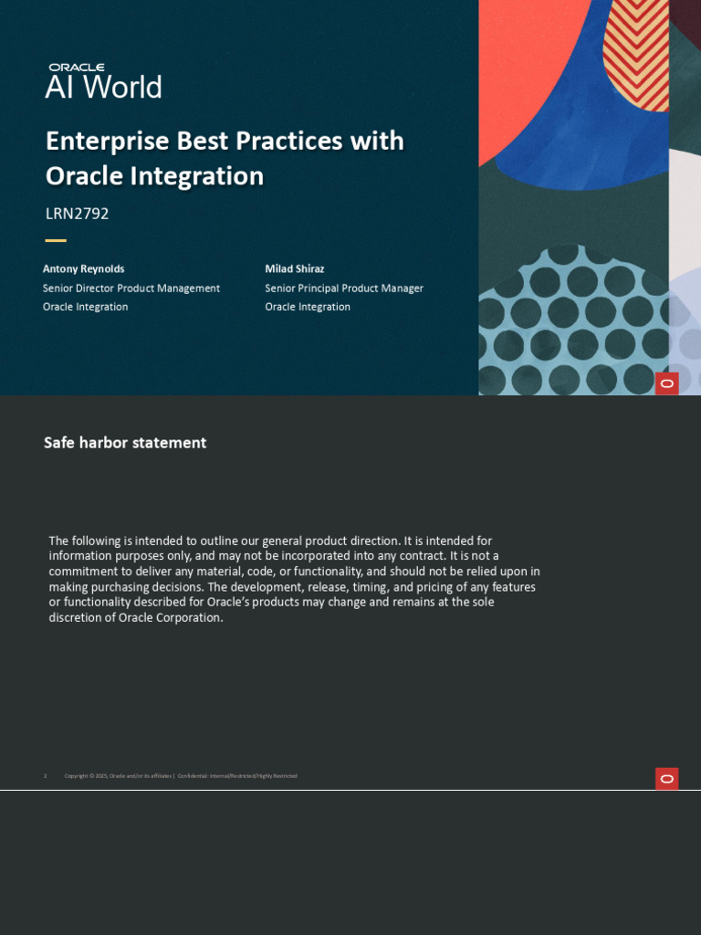 Enterprise Best Practices With Oracle Integration | PDF | Oracle ...
