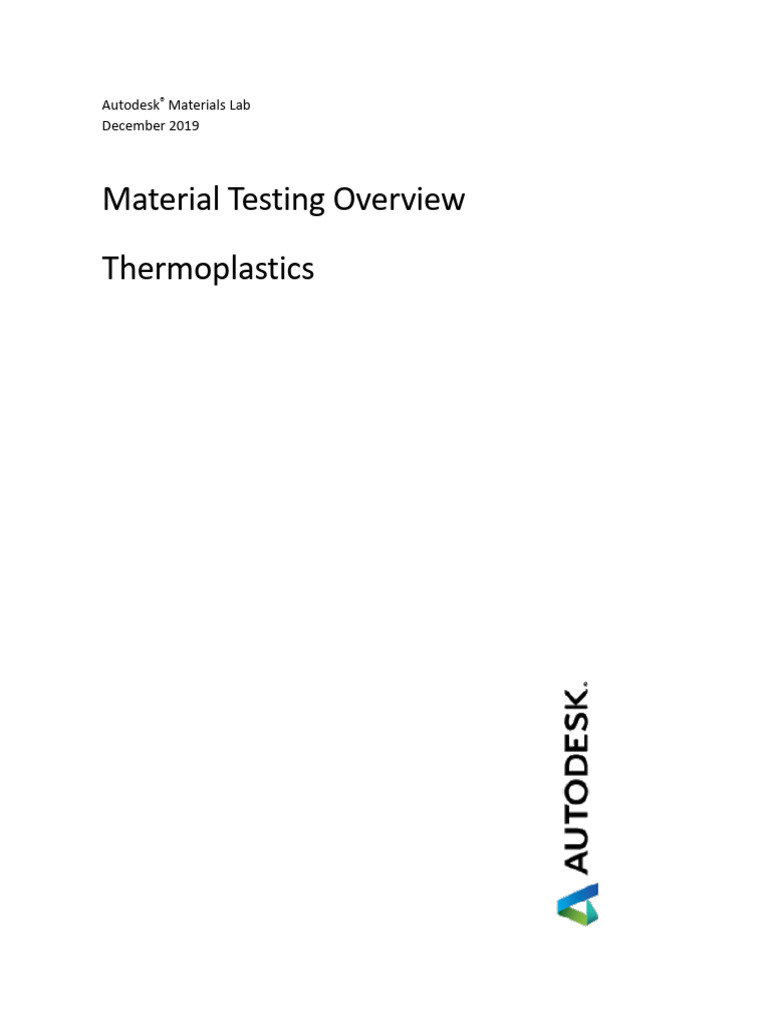 Autodesk Material Testing Overview Thermoplastic | PDF | Differential ...