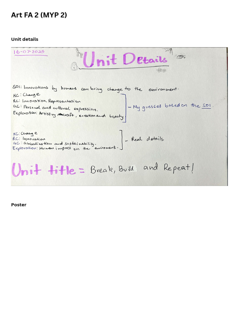 Art FA 2 (MYP 2) | PDF
