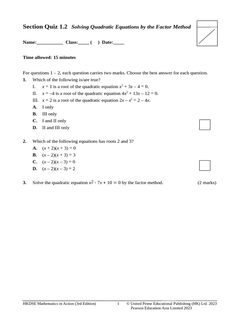 4A01 Section 2 Quiz E | PDF