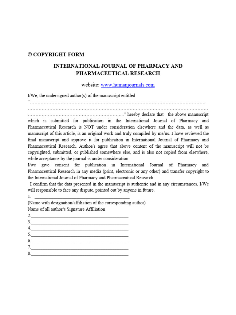 Copyright Form | PDF
