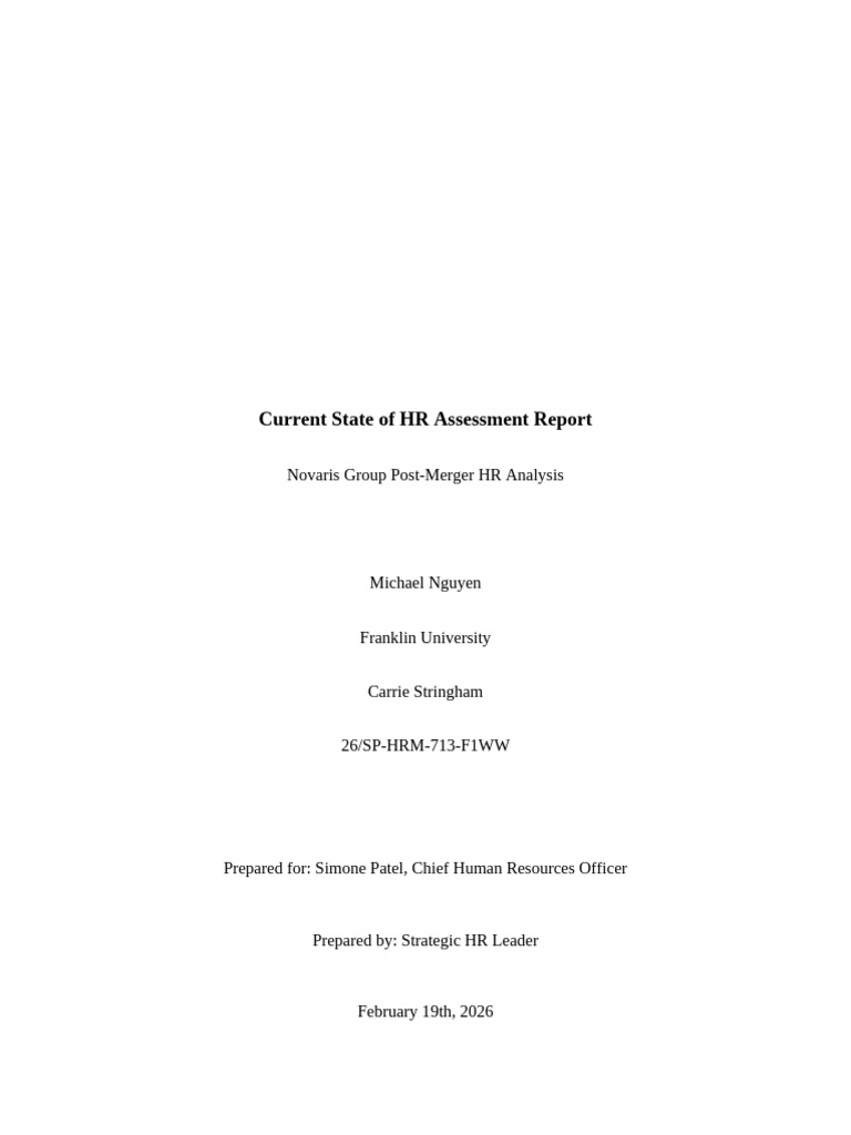 Current State of HR Assessment Report | PDF | Human Resource Management ...