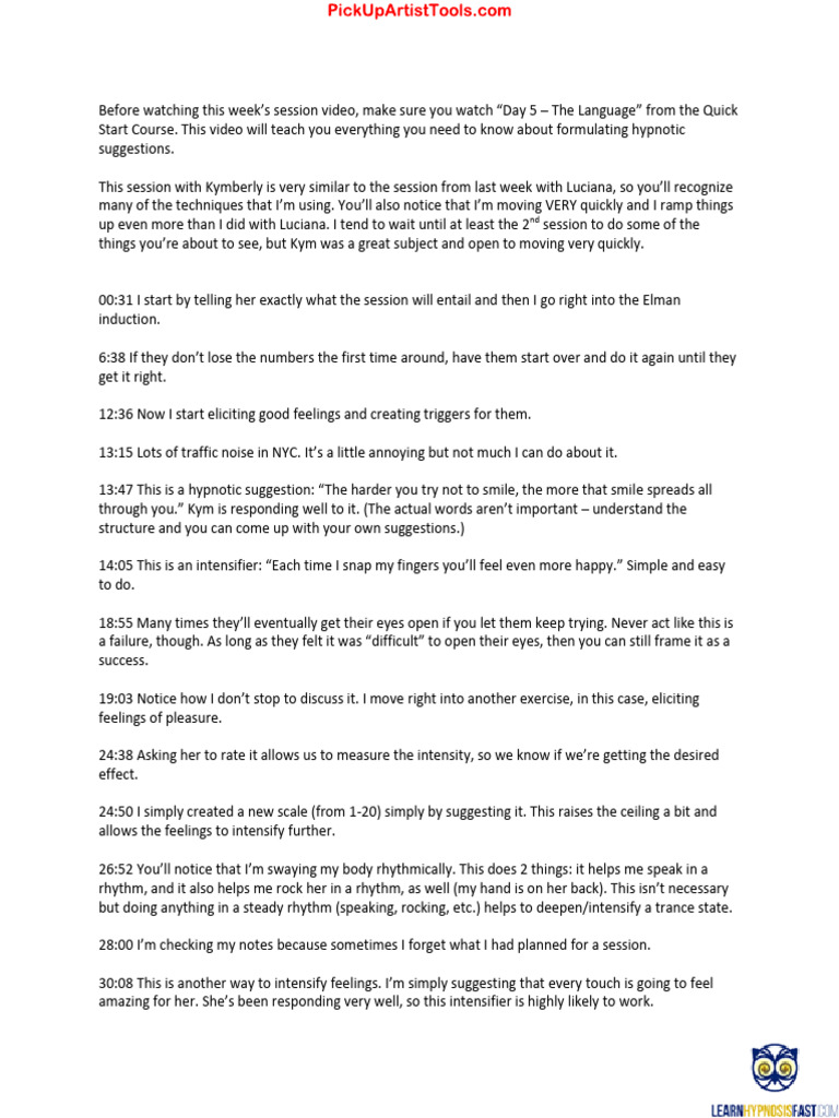 Kymberly Session 1 - Mindvana Session Notes | PDF | Rhythm ...