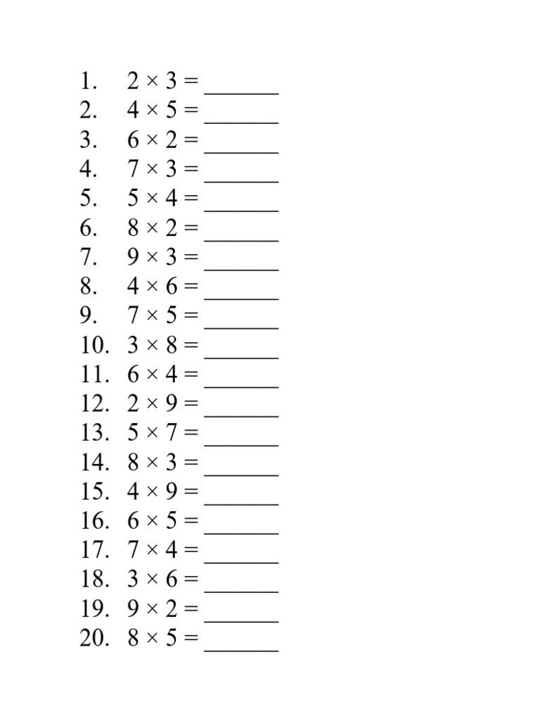 Multiplication | PDF