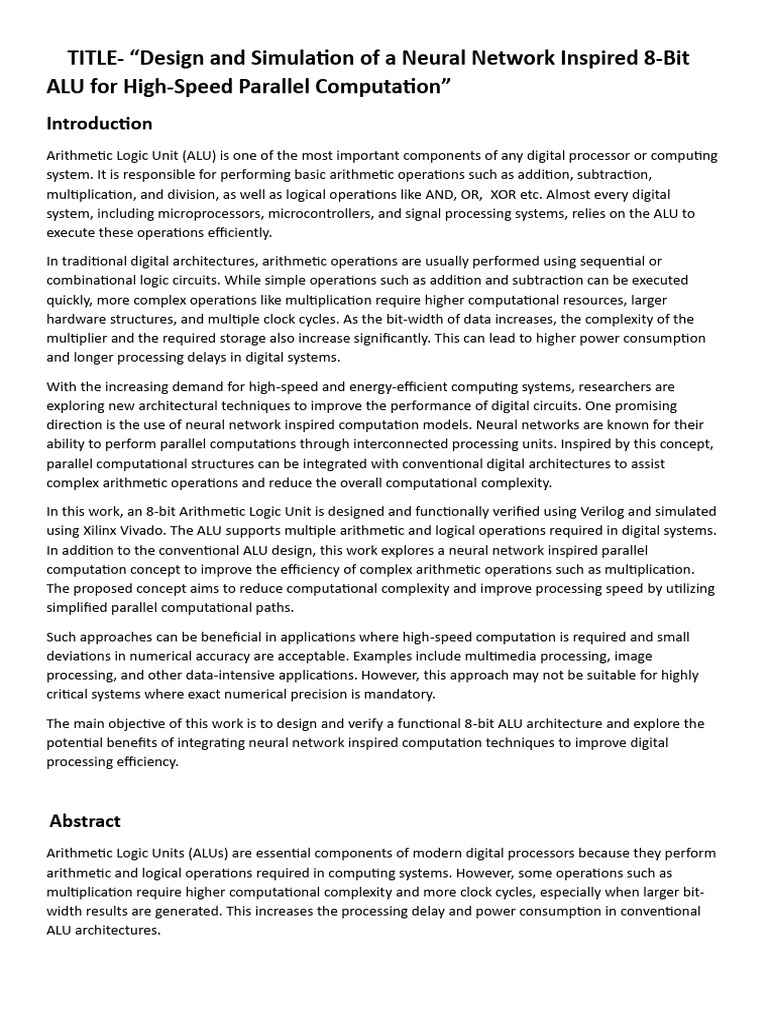 Research Paper Abstract and Introduction | PDF | Parallel Computing ...