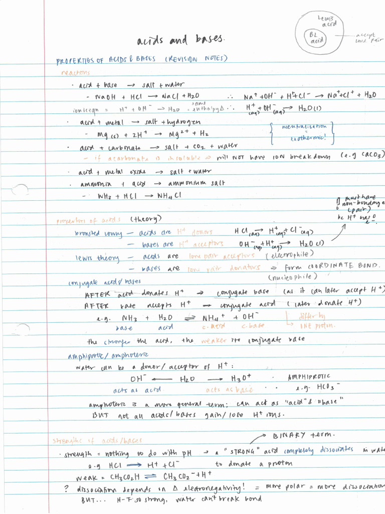 Topic 8 Acids and Bases | PDF