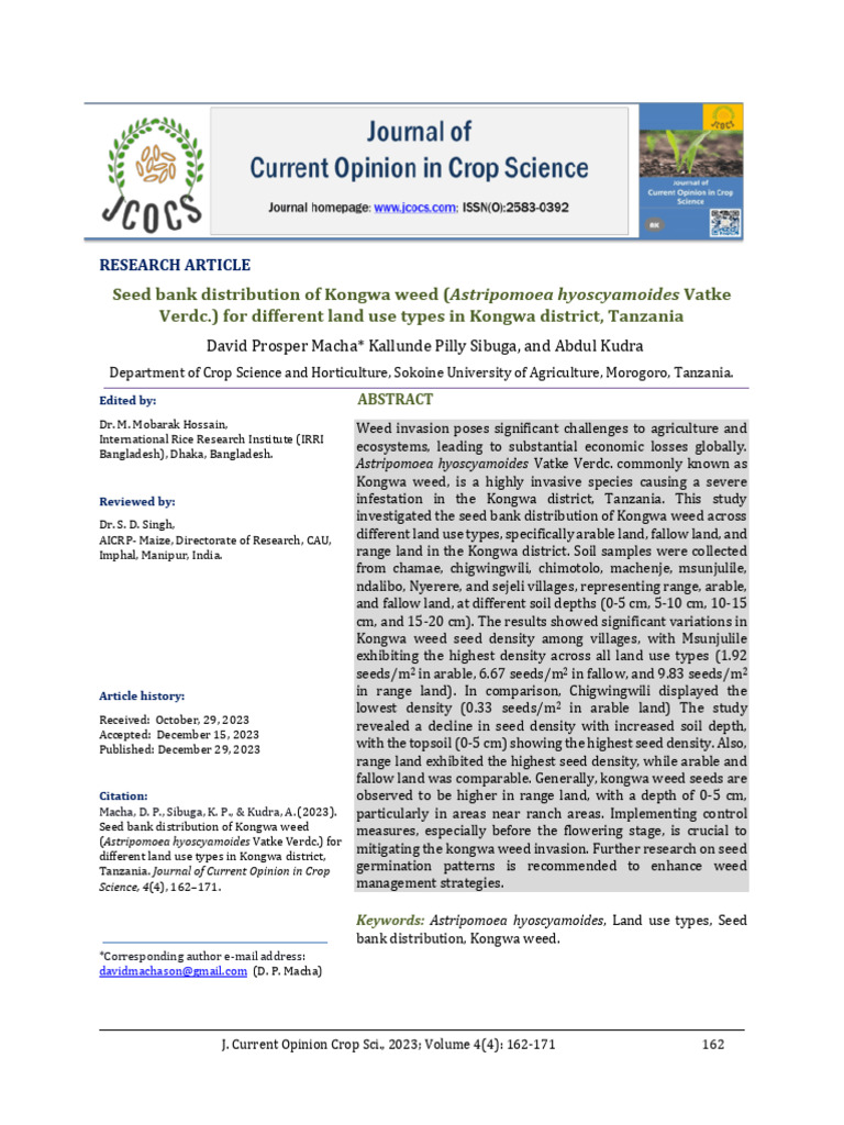 213-Article Text-645-1-10-20231229 | PDF | Weed | Loam